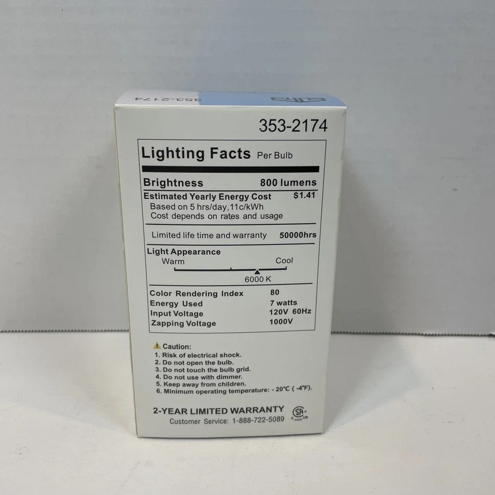 Elite‎ 353 2174 Bug Zapper LED Bulb 60 Watt Equivalent 800 Lumens